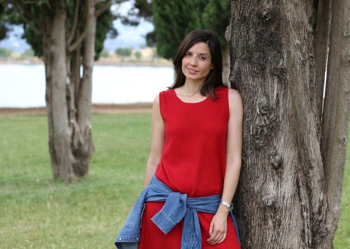 fashion blogger vestido rojo