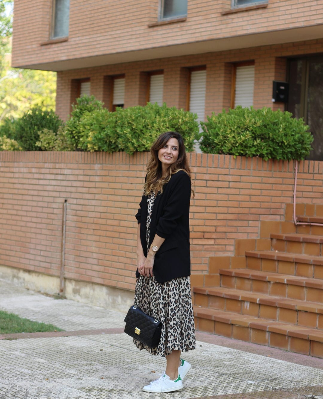 cómo combinar vestido animal print - blogger vestido leopardo