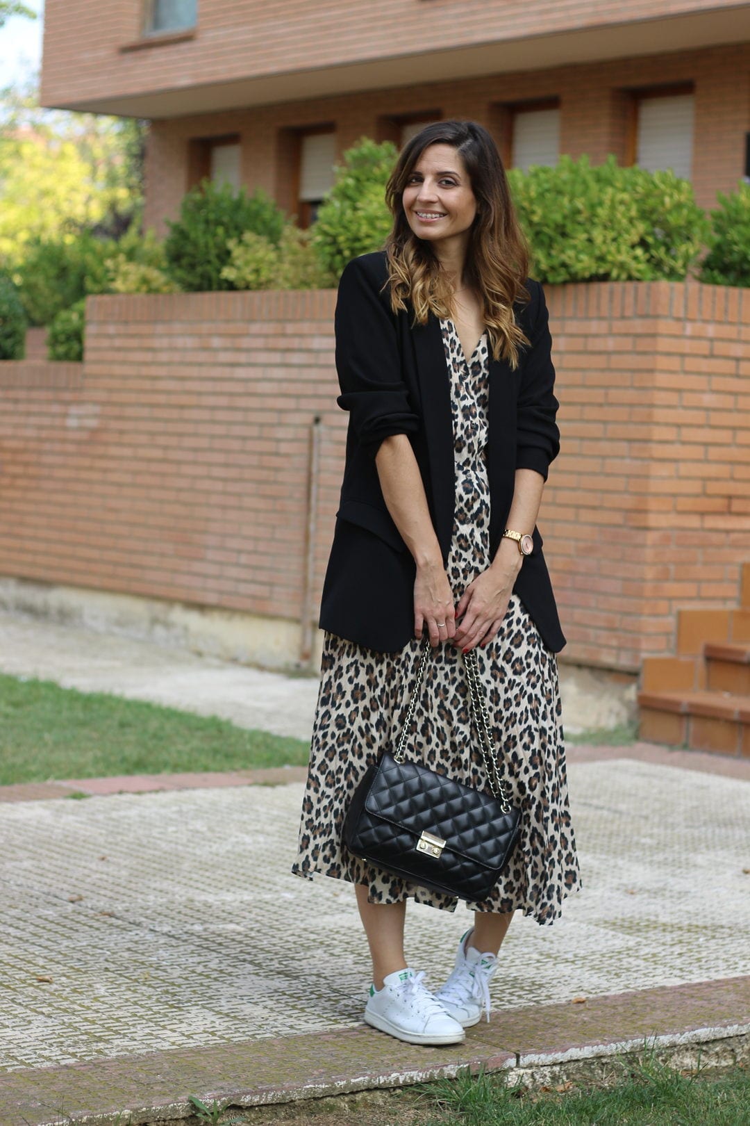 cómo combinar vestido animal print - blogger vestido leopardo